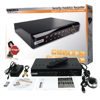 SEC-DVR404 4-kanaals harddiskrecorder voor beveiliging Inhoud verpakking foto